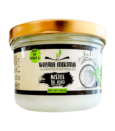 ACEITE DE COCO EXTRA VIRGEN 250 ML WAYRA MIKUNA