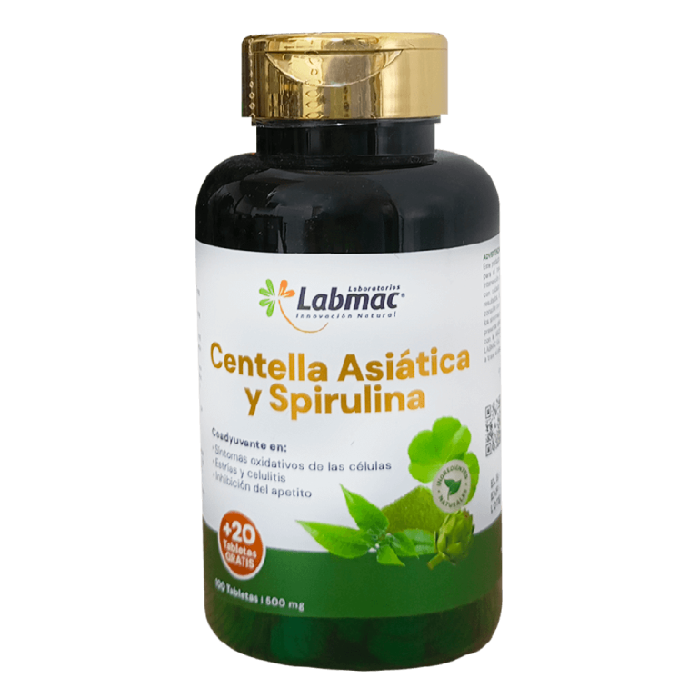 CENTELLA ASIATICA Y SPIRULINA 500MG TABLETAS X100+20 LABMAC