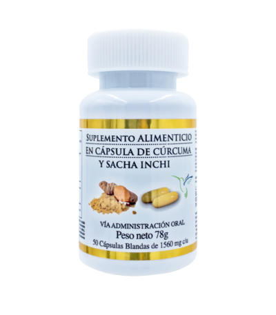 CURCUMA Y SACHA INCHI 1560MG CAPSULAS BLANDAS X50 FARBIOPHARMA