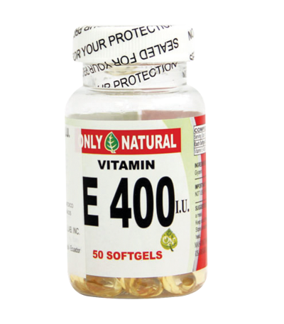 E 400 IU VITAMIN E CAPSULAS X50 ONLY NATURAL