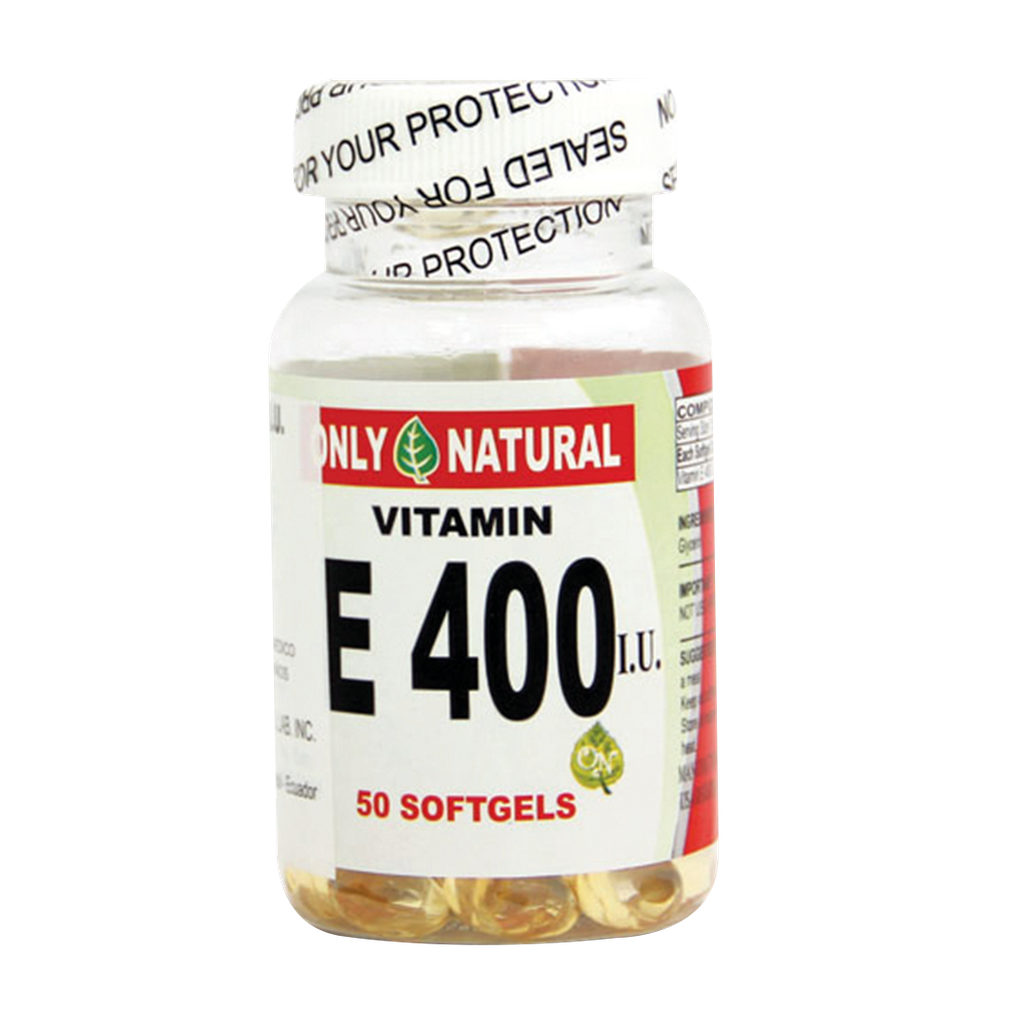 E 400 IU VITAMIN E CAPSULAS X50 ONLY NATURAL E 400 IU VITAMIN E CAPSULAS X50 ONLY NATURAL