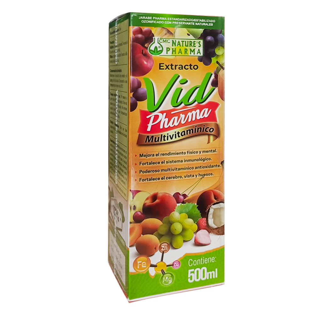 EXTRACTO VID PHARMA JARABE 500 ML NATURES PHARMA EXTRACTO VID PHARMA JARABE 500 ML NATURES PHARMA