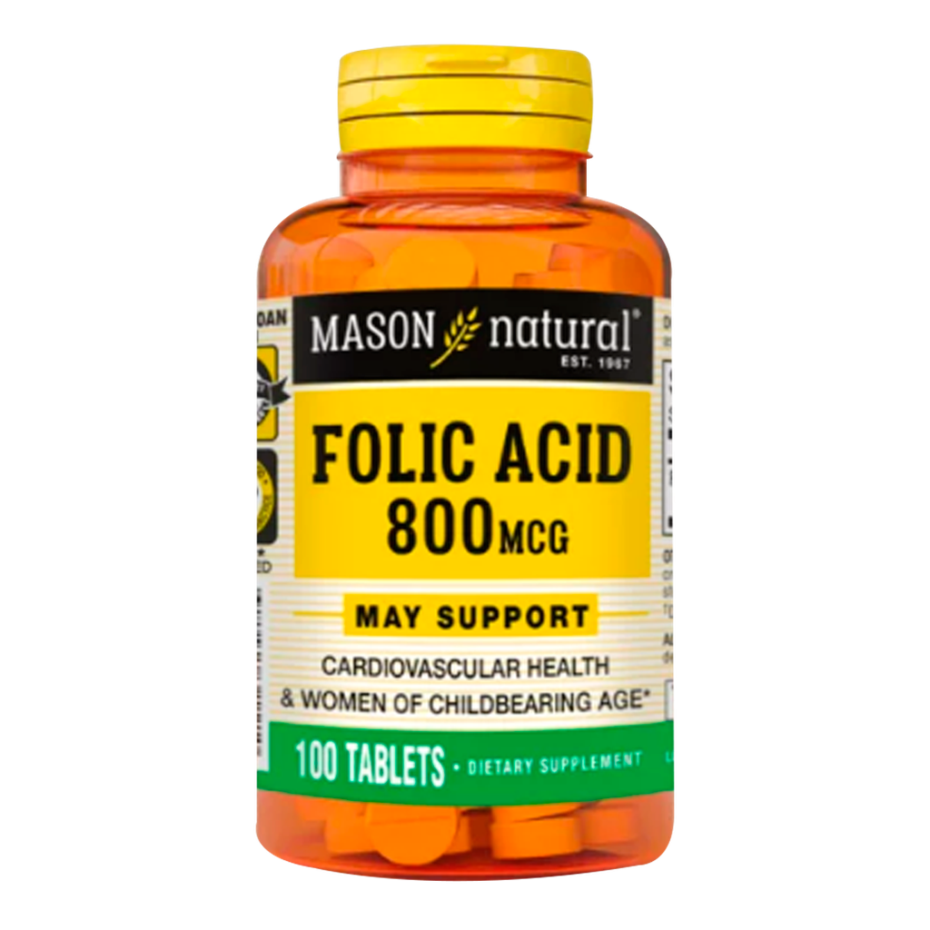 FOLIC ACID ACIDO FOLICO 800MG TABLETAS X100 MASON FOLIC ACID ACIDO FOLICO 800MG TABLETAS X100 MASON