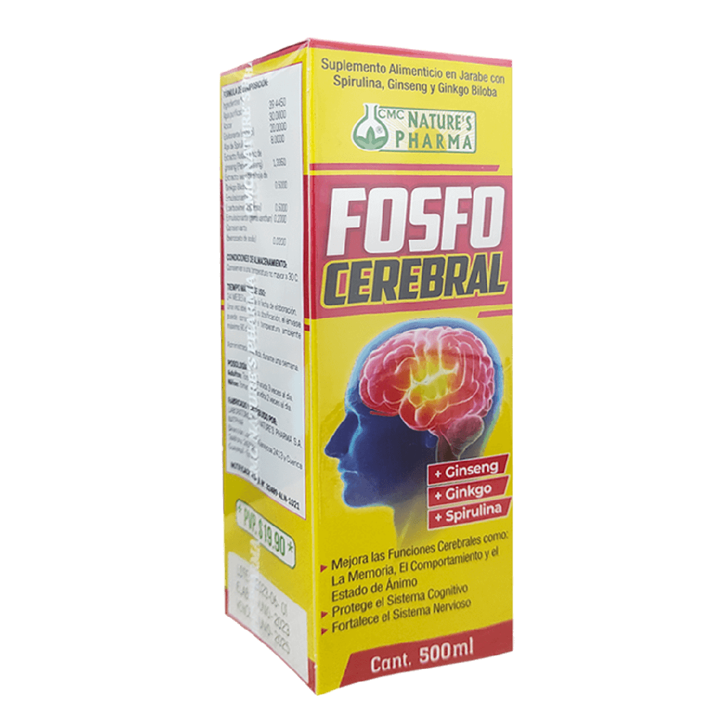 FOSFO CEREBRAL JARABE 500L NATURES PHARMA FOSFO CEREBRAL JARABE 500L NATURES PHARMA
