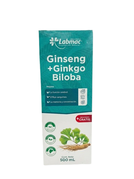 GINSENG + GINKGO BILOBA DE 500ML LABMAC GINSENG + GINKGO BILOBA DE 500ML LABMAC