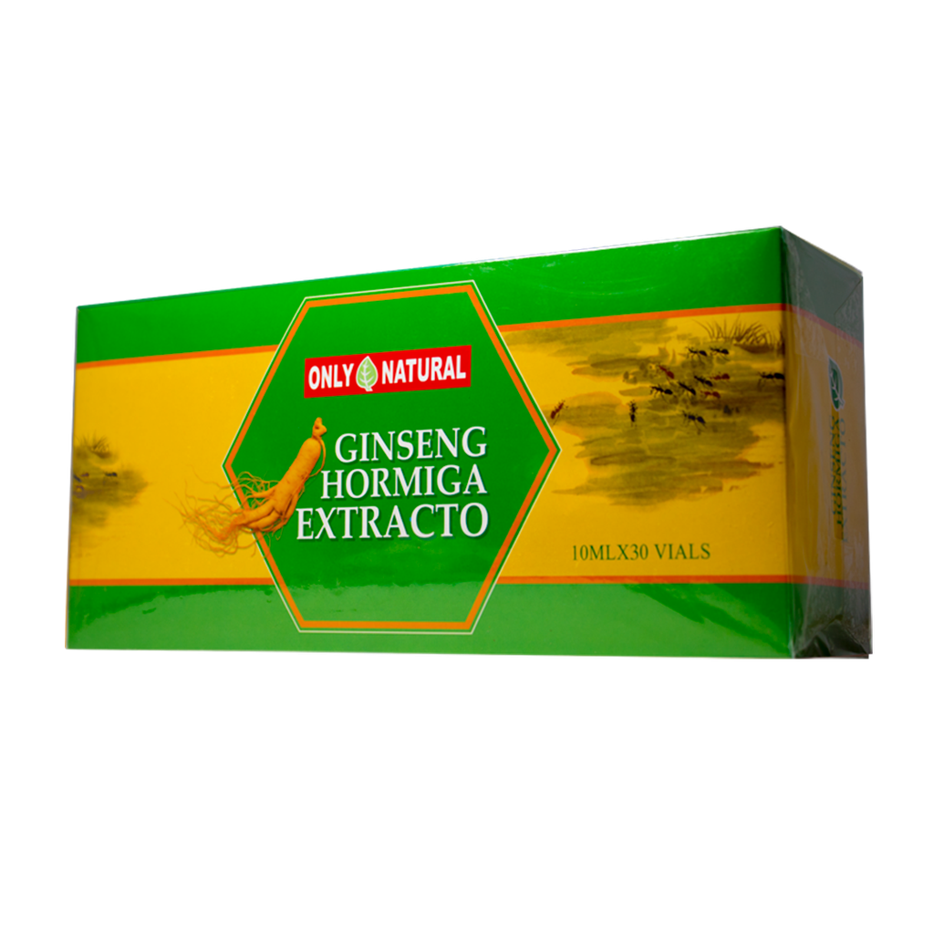 GINSENG HORMIGA EXTRACTO 10 ML AMP X 30 ONLY NATURAL GINSENG HORMIGA EXTRACTO 10 ML AMP X 30 ONLY NATURAL