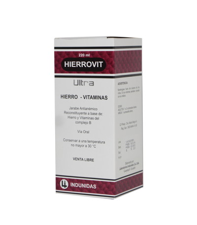 HIERROVIT ULTRA JARABE 220 ML INDUNIDAS