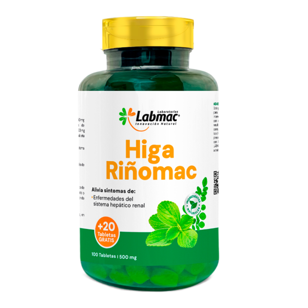 HIGA RIÑOMAC 500MG TABLETAS X100+20 LABMAC