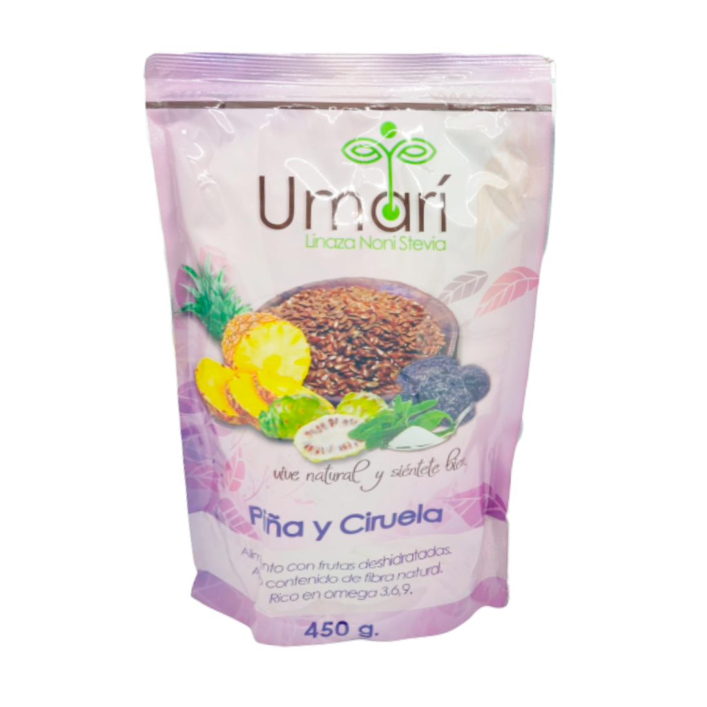 LINAZA NONI STEVIA CON PIÑA Y CIRUELA POLVO 450 G UMARI LINAZA NONI STEVIA CON PIÑA Y CIRUELA POLVO 450 G UMARI