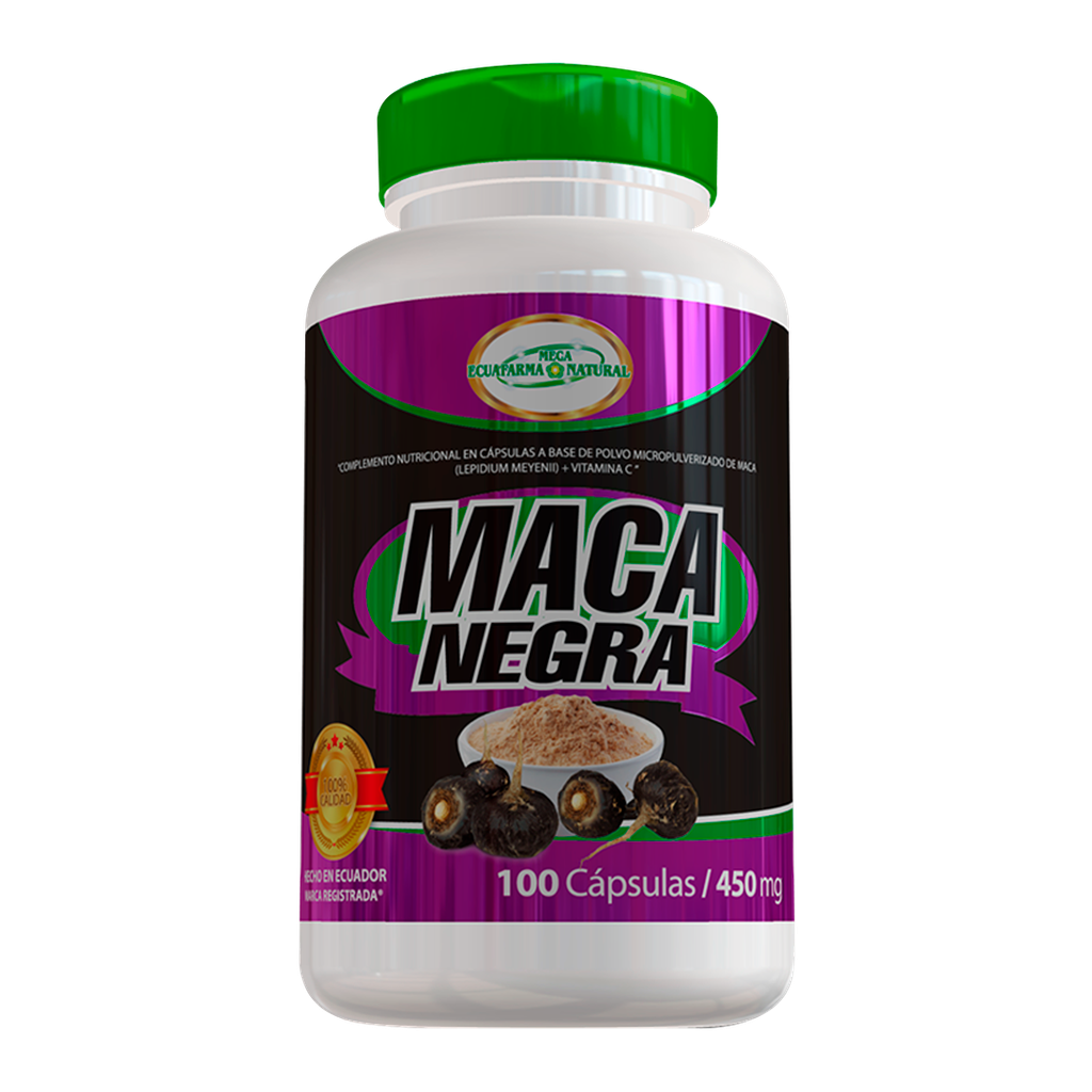 MACA NEGRA 450MG CAPSULAS X100 MEGA ECUAFARMA NATURAL MACA NEGRA 450MG CAPSULAS X100 MEGA ECUAFARMA NATURAL