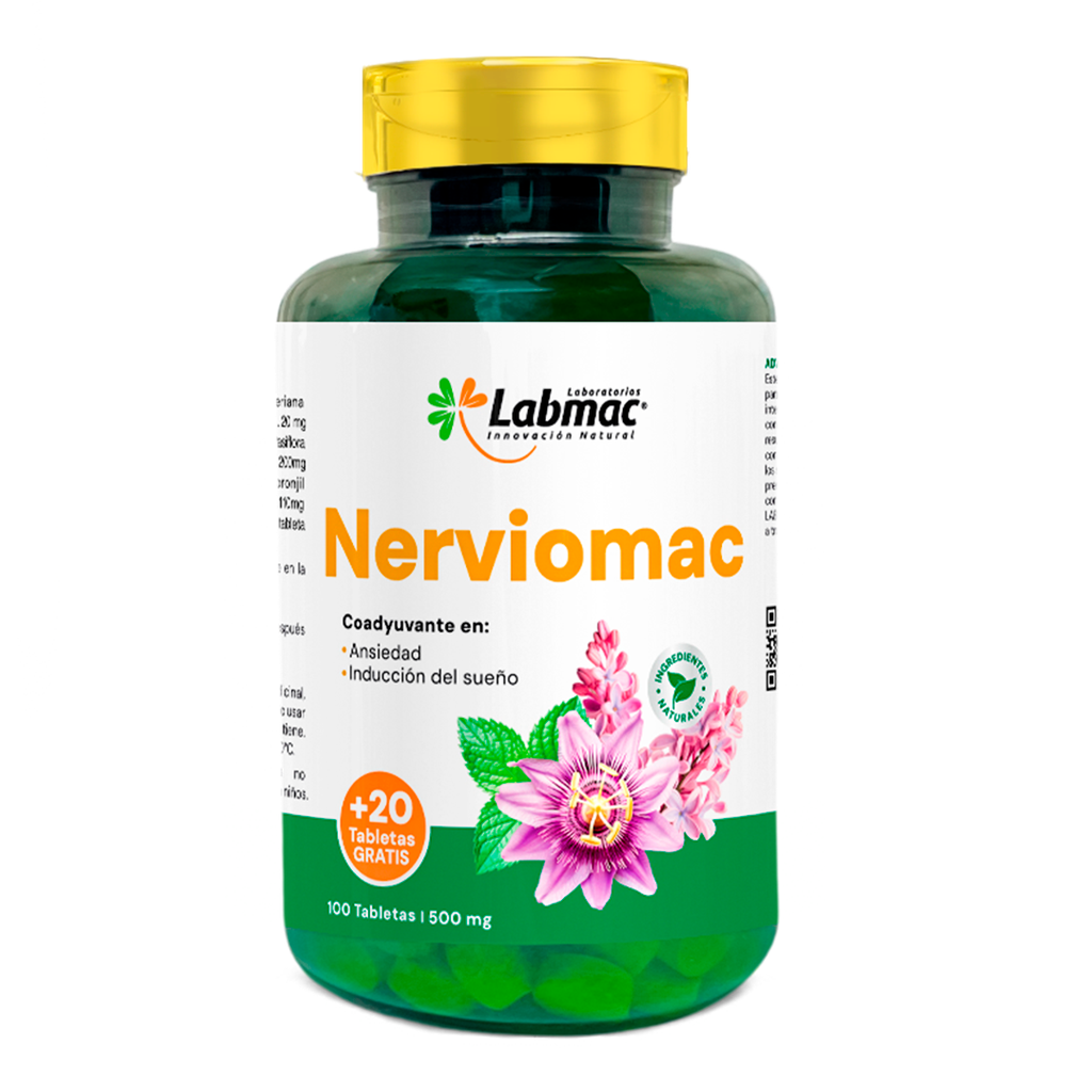 NERVIOMAC 500 MG TABLETAS X100+20 LABMAC NERVIOMAC 500 MG TABLETAS X100+20 LABMAC
