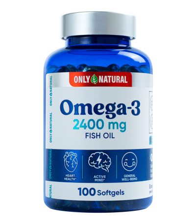 Only Natural Omega 3 2400 mg Aceite de Pescado 100 Softgels