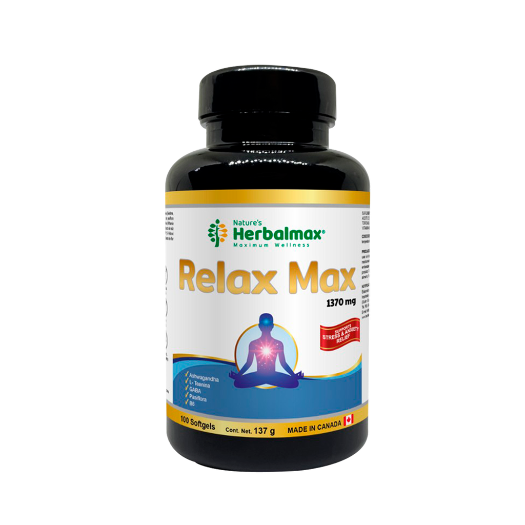 RELAX MAX 1370MG SOFTGELS X100 NATURES HERBALMAX RELAX MAX 1370MG SOFTGELS X100 NATURES HERBALMAX