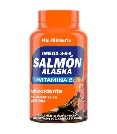 Salmon Alaska + Vit E - 60 Capsulas