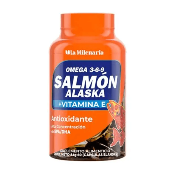 Salmon Alaska + Vit E - 60 Capsulas