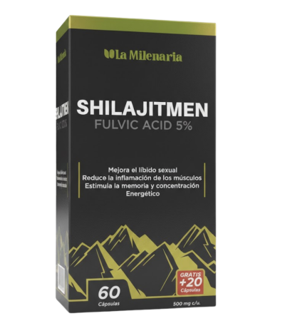 SHILAJIT FULVIC ACID 5% CAPSULAS X60+20 LA MILENARIA