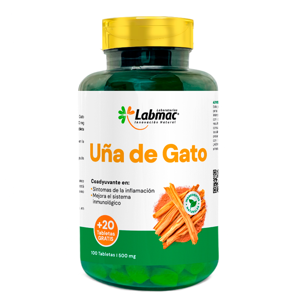 UÑA DE GATO TABLETAS X 100+20 LABMAC UÑA DE GATO TABLETAS X 100+20 LABMAC
