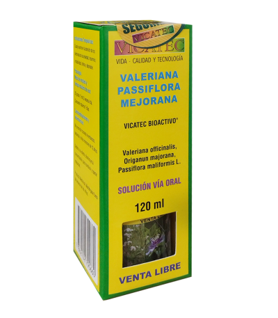 VALERIANA PASSIFLORA MEJORANA EXTRACTO 120ML VICATEC