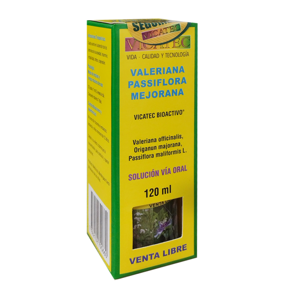 VALERIANA PASSIFLORA MEJORANA EXTRACTO 120ML VICATEC