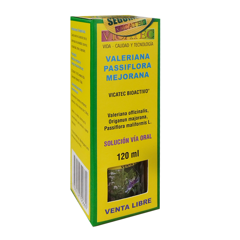 VALERIANA PASSIFLORA MEJORANA EXTRACTO 120ML VICATEC VALERIANA PASSIFLORA MEJORANA EXTRACTO 120ML VICATEC