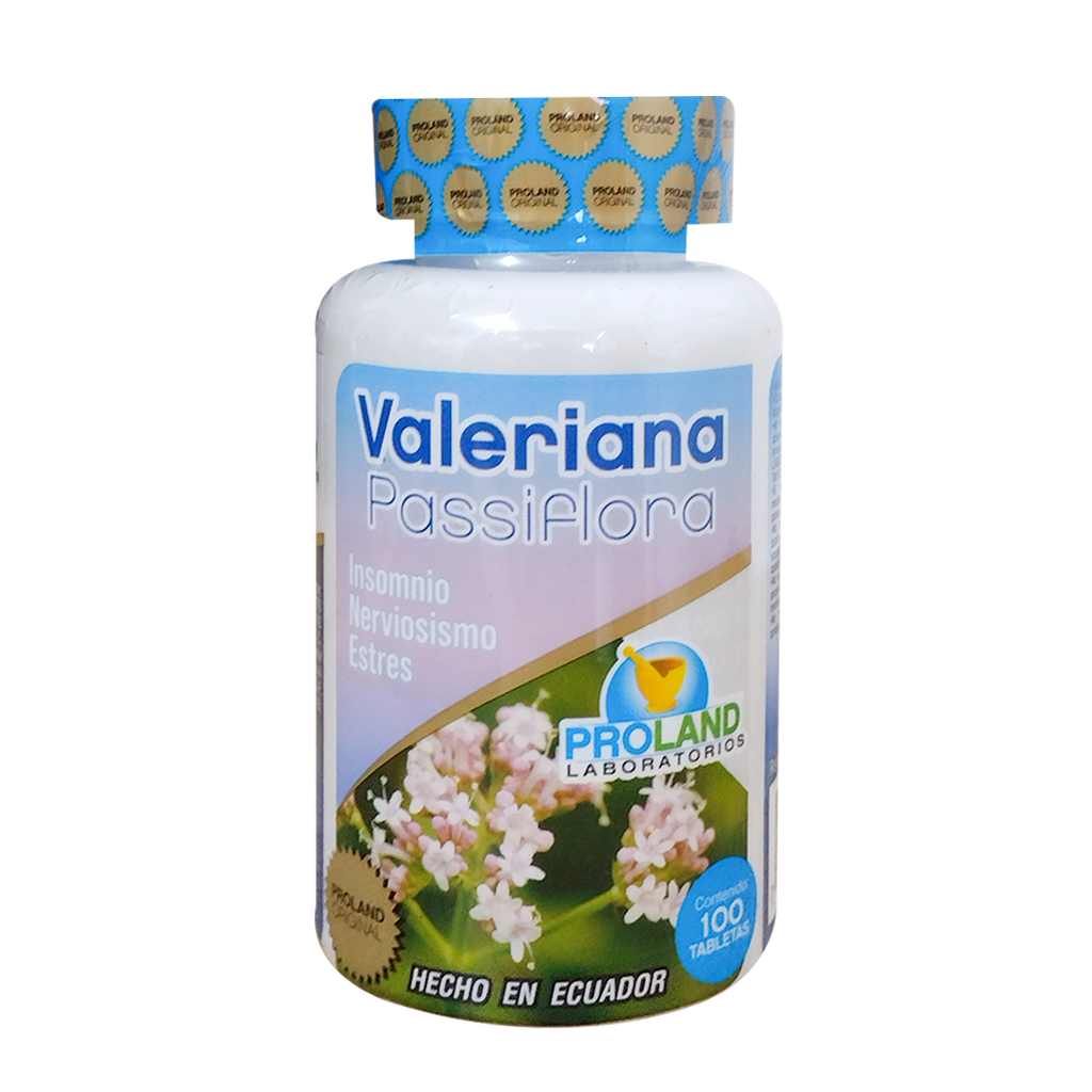 VALERIANA PASSIFLORA TABLETAS X 100 PROLAND VALERIANA PASSIFLORA TABLETAS X 100 PROLAND