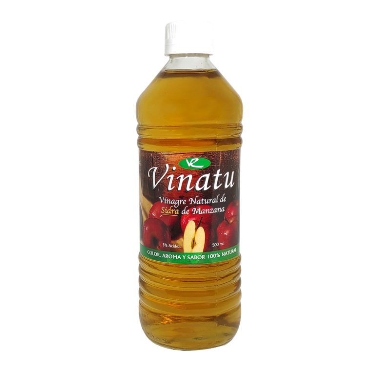 VINATU VINAGRE DE MANZANA SIN MADRE JARABE 500ML VR